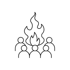 People around the campfire art