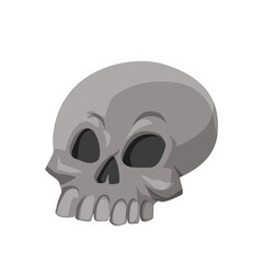 Obraz premium Black skull vector illustration, Halloween illustration