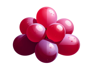 Minimalist Red Grapes Composition – Modern Artistic Rendering