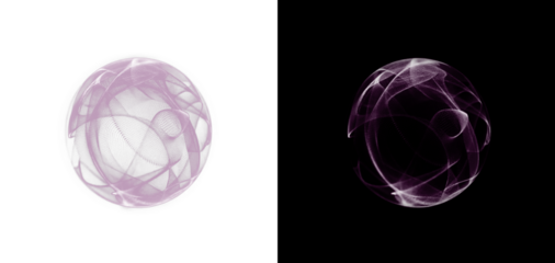 Neon spheres display glowing waves and colorful particles, symbolizing future technology and AI innovations