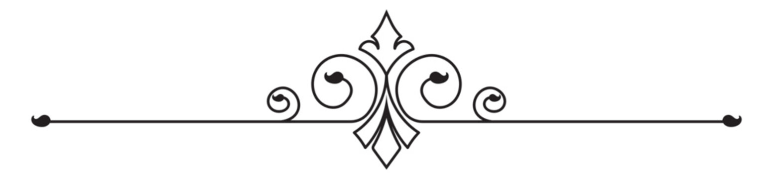 Thai lines, simple vintage line decorative elements, classic lines
