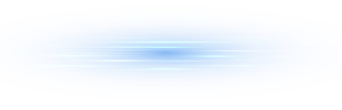 Abstract glowing blue neon swirl with shiny curved lines and transparent PNG background. Futuristic speed motion light trail for technology, design, or digital art backgrounds.