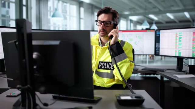 Emergency Call Center Service: 911 Management Communication Help Man