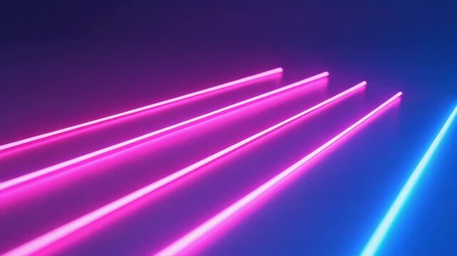 Glowing neon lights creating futuristic abstract background