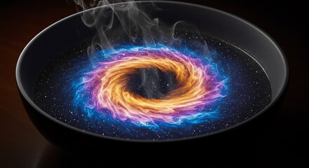 Nebula Soup Bowl Abstract Concept
