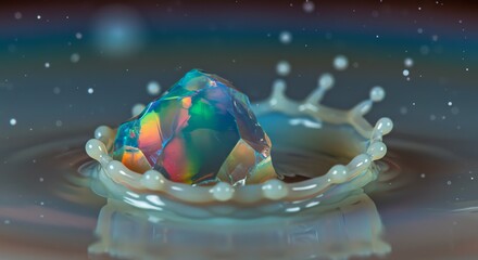 Opal Milk Splash Abstract