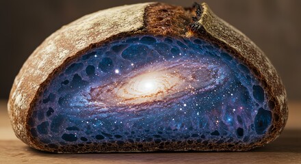 Starry Galaxy Bread Abstract