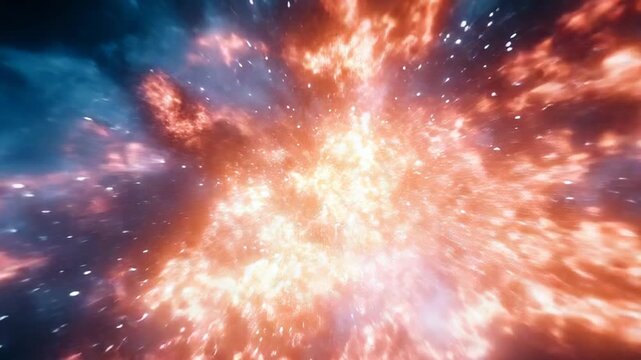 Cosmic nebula forming new stars in deep space