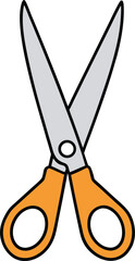 simple vector pair of scissors on white 