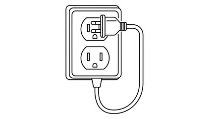 Electrical Outlet with Plug - Powering Devices and Energy Connection.