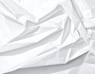 Obraz premium Close-up shot of a wrinkled, white surface, illuminated with soft lighting