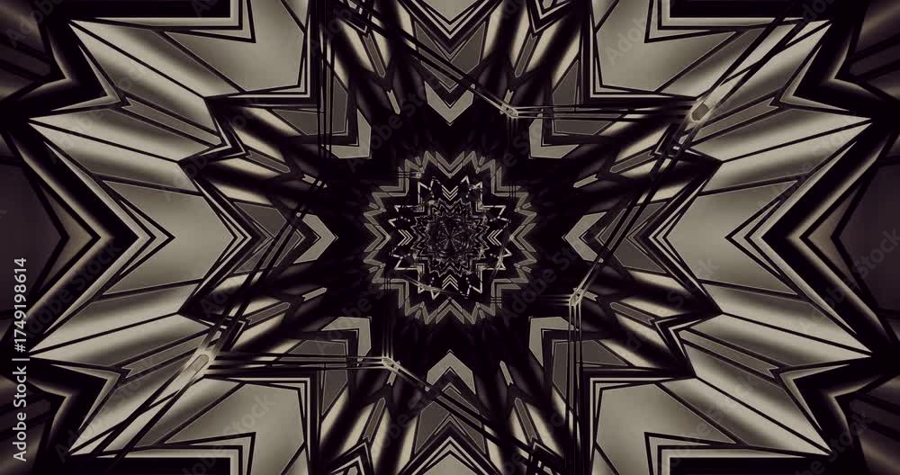 Wall mural this visual experience showcases a seamless loop of a tunnel filled with intricate abstract patterns