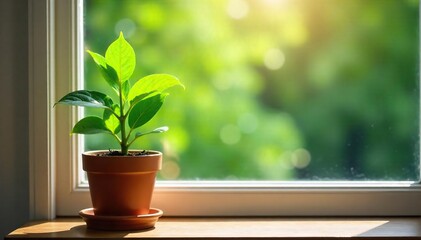Thriving Orchid in Sunny Window A Symbol of Growth and Renewal, Perfect Living Gift