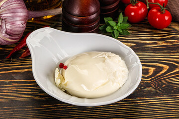 Italian soft young cheese burrata