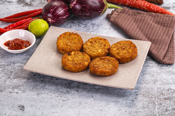 Fried potato crispy golden hash brown