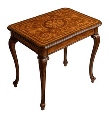 Decorative inlay folding table, ideal for traditional dining rooms.