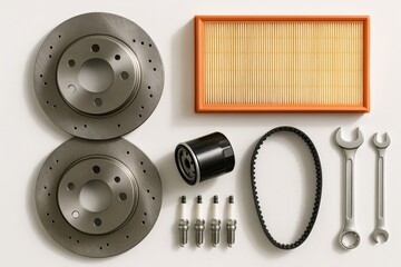 Car auto parts, tools for vehicle maintenance service