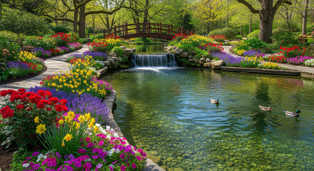 japanese garden in spring