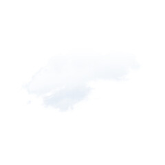 Isolated white cloud against a black background with pixelated edges and soft diffused light on transparent background