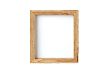 Square, light-brown wooden picture frame