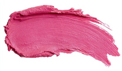 A smear of vibrant pink lipstick