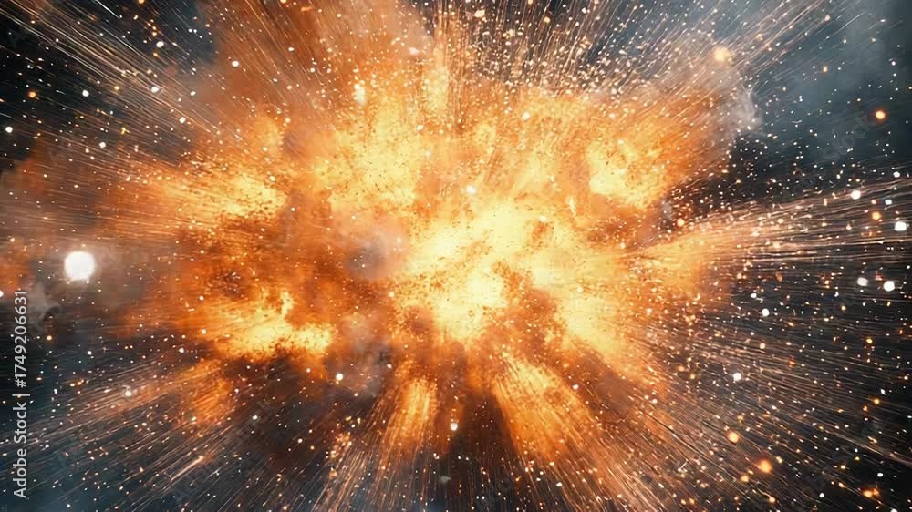 Canvas Prints universe big bang explosion creating new energy particles