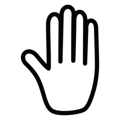 Obraz premium 手のひらを開いた停止サインのイラスト