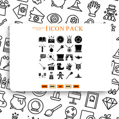 Illustration of magic icon pack