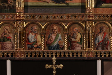 Painted Altar Detail at the St. John Lateran Basilica in Rome, Italy