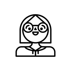 Outline Avatar Of A Person With Glasses And A Hoodie On A White Background With A Transparent Background