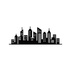 Naklejka premium City skyline silhouette vector