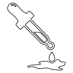 Dropper with Liquid Drop