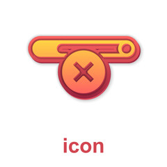 Gold No smoking icon isolated on white background. Cigarette smoking prohibited sign. Vector