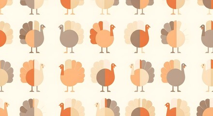 Celebrate Thanksgiving with this adorable turkey pattern, perfect for autumn crafts, seasonal decor, and festive backgrounds, creating a warm and inviting feel