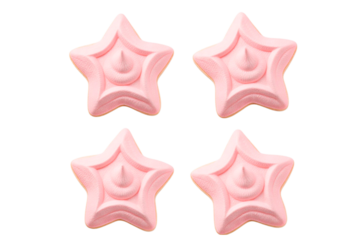 pink star shaped cookies