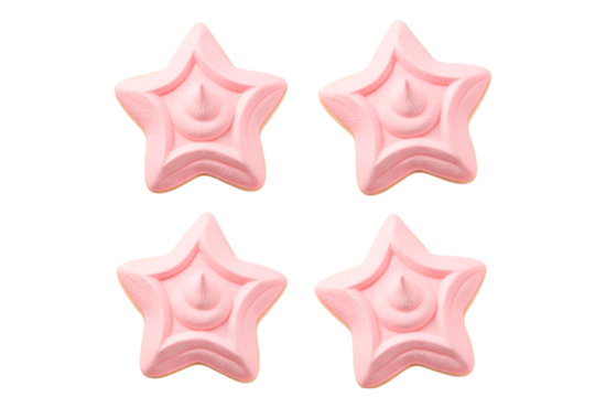 pink star shaped cookies