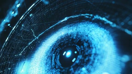 Digital eye scanning, biometrics, data, and security concept - Powered by Adobe