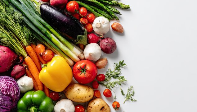 Vibrant array of fresh vegetables