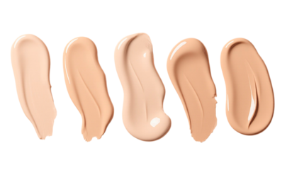 vector illustration of a brush smears of foundation