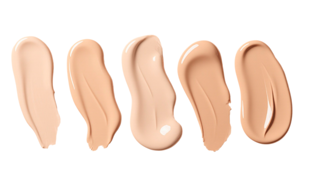 vector illustration of a brush smears of foundation