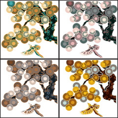 3d Tree and Bird Wooden Art D...