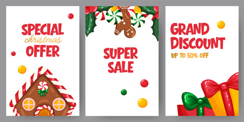 Christmas Super Sale Discount Offer Banners