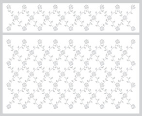 Floral rose pattern with leav...