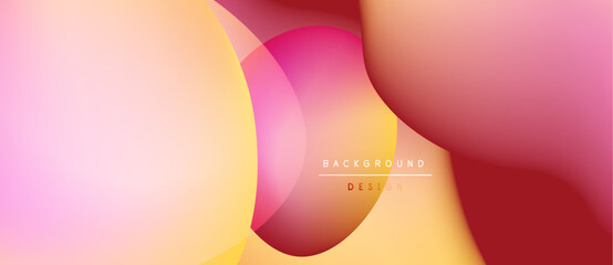 Abstract gradients blend, creating soft curves. Warm colors dominate, with text overlay stating background design. Minimalist aesthetic, modern feel.