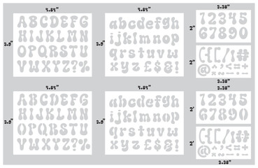 Round letters in cake mold an...