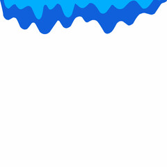 Obraz premium water drip background, water melting corner, liquid flow, blue water vector, water drop illustration, blue liquid wave, aqua blue cartoon