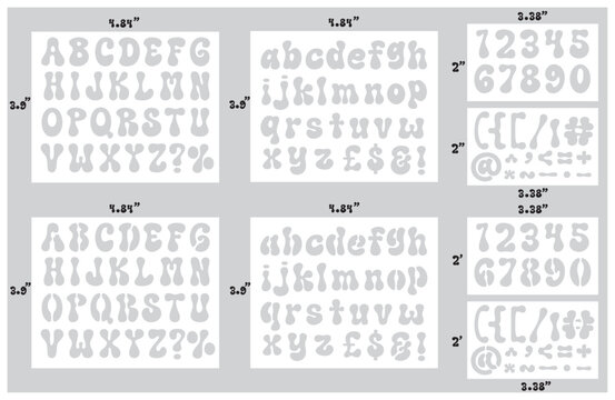 Round letters in cake mold an...