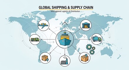Global Shipping and Supply Chain Network - Logistics and Transportation.