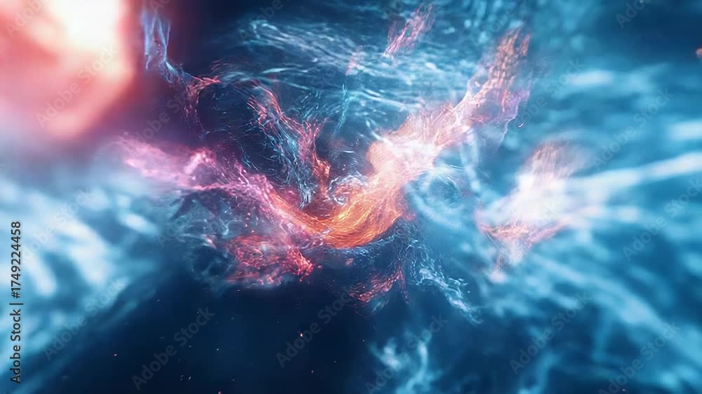 Poster cosmic energy creating new nebula swirl background