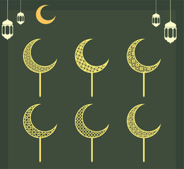 Moon pattern charm cake toppe...